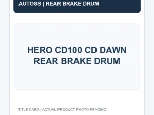 HERO CD100 CD DAWN REAR BRAKE DRUM title card; actual product photograph pending
