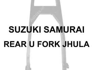 SUZUKI REAR SUSPENSION U FORK FOR SUZUKI SAMURAI | JHULA - 70 percent faded generic Bike Jhula Rear U fork photo; owner-approved centered bold black Arial model labeling; illustrative image not verified exact part
