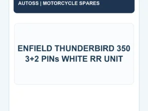 ENFIELD THUNDERBIRD 350 3+2 PINs WHITE RR UNIT title card; actual product photograph pending
