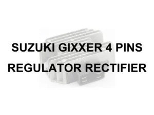 SUZUKI GIXXER 4 PINs RR UNIT - model identification title card with 70 percent faded generic regulator rectifier motif; not verified exact-part photo