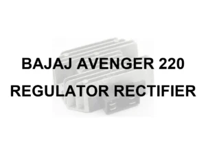 BAJAJ AVENGER 220 RR UNIT - model identification title card with 70 percent faded generic regulator rectifier motif; not verified exact-part photo