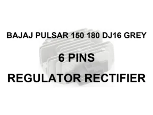 BAJAJ PULSAR 150 180 DJ16 GREY 6 PINs RR UNIT - model identification title card with 70 percent faded generic regulator rectifier motif; not verified exact-part photo