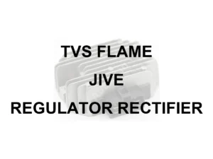 TVS RR UNIT FOR TVS FLAME | JIVE | REGULATOR RECTIFIER - model identification title card with 70 percent faded generic regulator rectifier motif; not verified exact-part photo