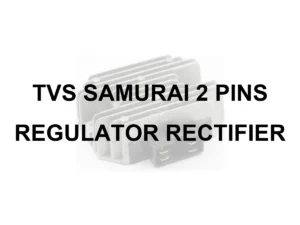 TVS SAMURAI 2 PINs RR UNIT - model identification title card with 70 percent faded generic regulator rectifier motif; not verified exact-part photo