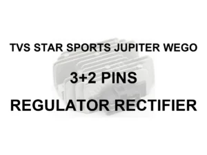 TVS STAR SPORTS JUPITER WEGO 3+2 PINs RR UNIT - model identification title card with 70 percent faded generic regulator rectifier motif; not verified exact-part photo
