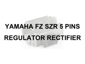 YAMAHA FZ SZR 5 PINs RR UNIT - model identification title card with 70 percent faded generic regulator rectifier motif; not verified exact-part photo