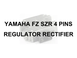 YAMAHA FZ SZR 4 PINs RR UNIT - model identification title card with 70 percent faded generic regulator rectifier motif; not verified exact-part photo