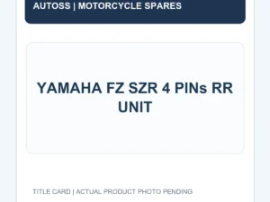 YAMAHA FZ SZR 4 PINs RR UNIT title card; actual product photograph pending