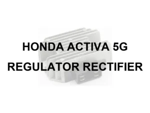 HONDA ACTIVA 5G RR UNIT - model identification title card with 70 percent faded generic regulator rectifier motif; not verified exact-part photo