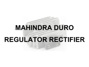 MAHINDRA DURO RR UNIT - model identification title card with 70 percent faded generic regulator rectifier motif; not verified exact-part photo