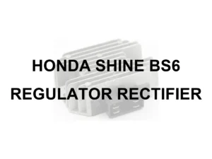 HONDA SHINE BS6 RR UNIT - model identification title card with 70 percent faded generic regulator rectifier motif; not verified exact-part photo