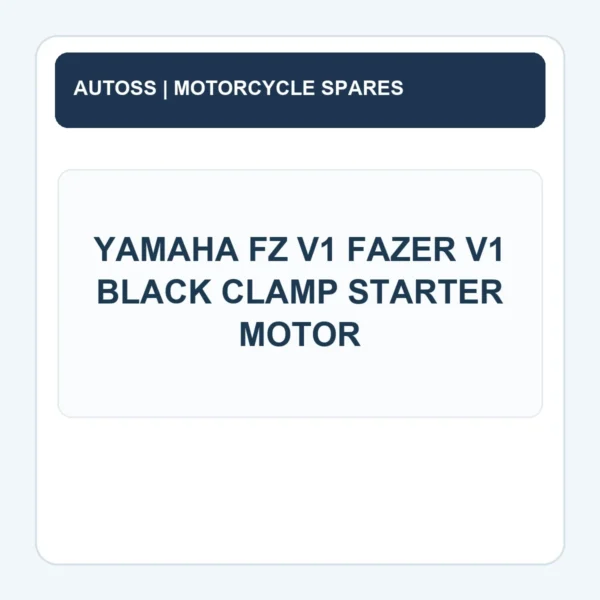 YAMAHA FZ V1 FAZER V1 BLACK CLAMP STARTER MOTOR title card; actual product photograph pending