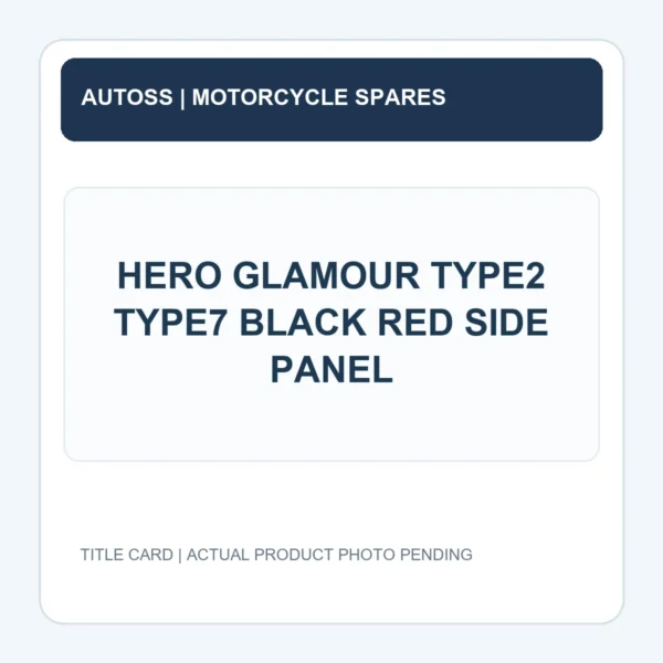 HERO GLAMOUR TYPE2 TYPE7 BLACK RED SIDE PANEL title card; actual product photograph pending