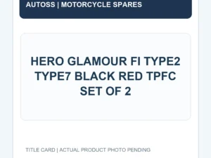 HERO GLAMOUR FI TYPE2 TYPE7 BLACK RED TPFC SET OF 2 title card; actual product photograph pending