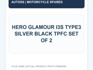 HERO GLAMOUR I3S TYPE3 SILVER BLACK TPFC SET OF 2 title card; actual product photograph pending