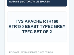 TVS APACHE RTR160 RTR180 BEAST TYPE2 GREY TPFC SET OF 2 title card; actual product photograph pending