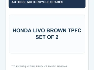 HONDA LIVO BROWN TPFC SET OF 2 title card; actual product photograph pending