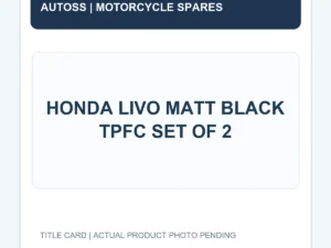 HONDA LIVO MATT BLACK TPFC SET OF 2 title card; actual product photograph pending