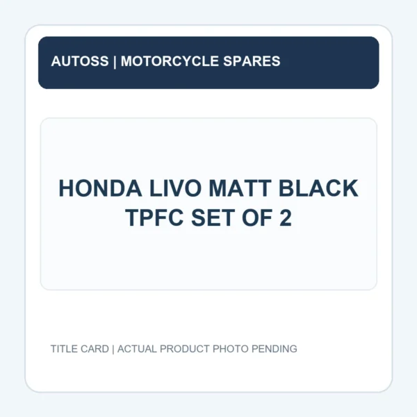 HONDA LIVO MATT BLACK TPFC SET OF 2 title card; actual product photograph pending