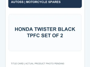 HONDA TWISTER BLACK TPFC SET OF 2 title card; actual product photograph pending