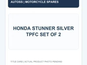 HONDA STUNNER SILVER TPFC SET OF 2 title card; actual product photograph pending