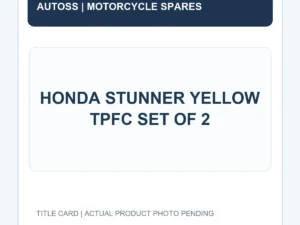HONDA STUNNER YELLOW TPFC SET OF 2 title card; actual product photograph pending