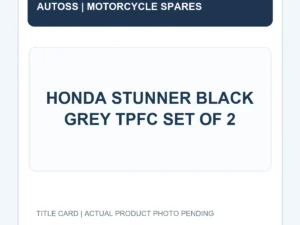 HONDA STUNNER BLACK GREY TPFC SET OF 2 title card; actual product photograph pending