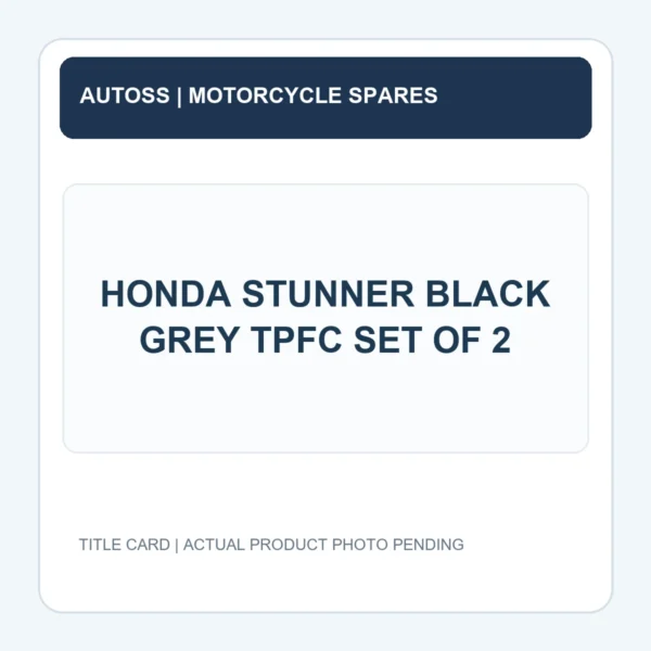 HONDA STUNNER BLACK GREY TPFC SET OF 2 title card; actual product photograph pending