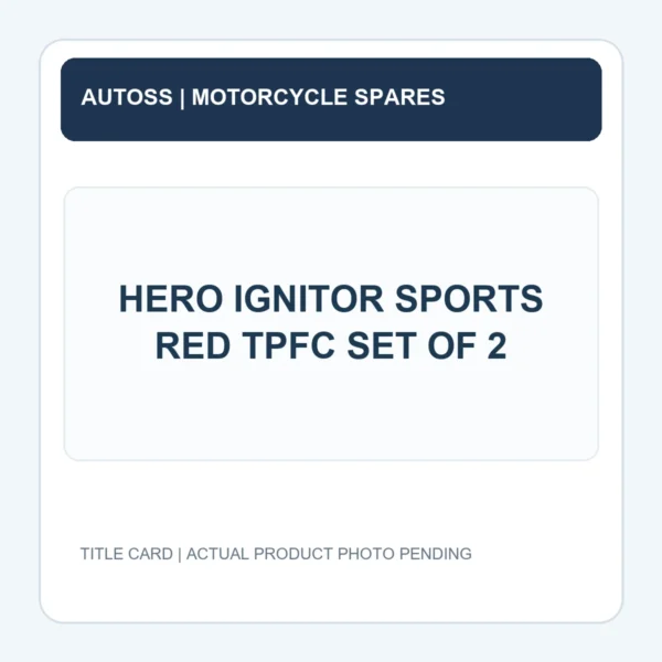 HERO IGNITOR SPORTS RED TPFC SET OF 2 title card; actual product photograph pending