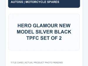 HERO GLAMOUR NEW MODEL SILVER BLACK TPFC SET OF 2 title card; actual product photograph pending