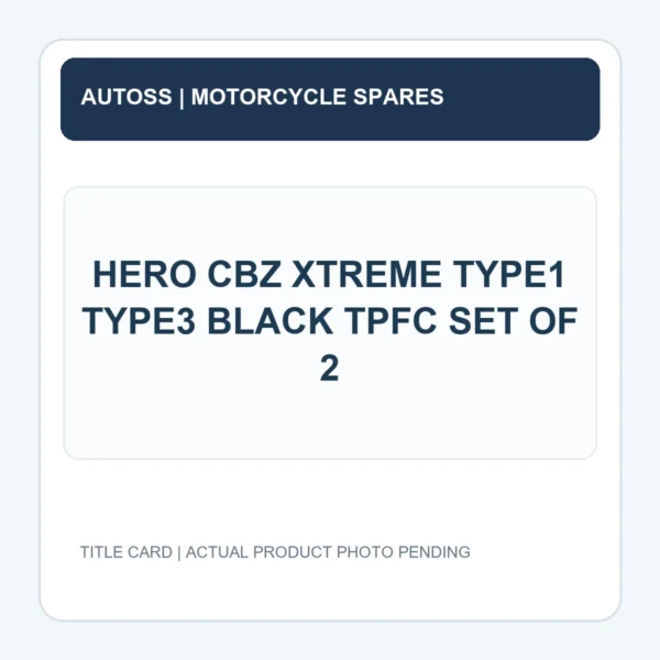 HERO CBZ XTREME TYPE1 TYPE3 BLACK TPFC SET OF 2 title card; actual product photograph pending
