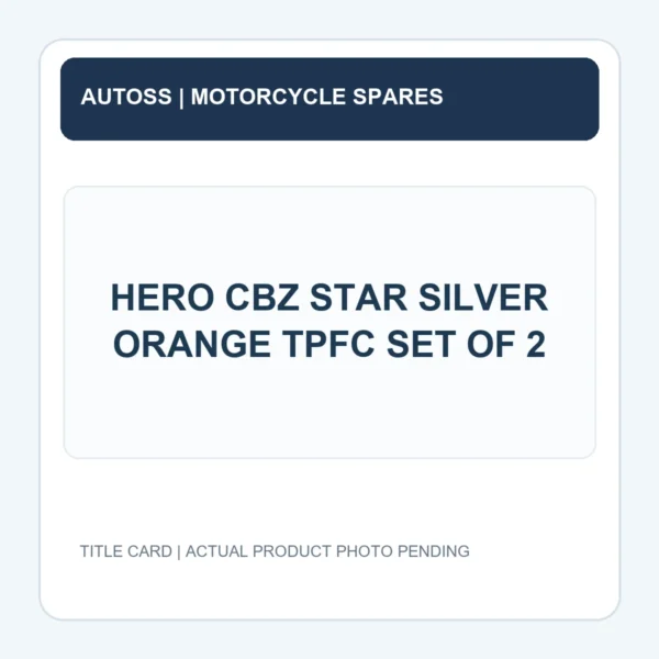 HERO CBZ STAR SILVER ORANGE TPFC SET OF 2 title card; actual product photograph pending