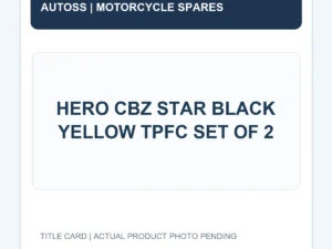 HERO CBZ STAR BLACK YELLOW TPFC SET OF 2 title card; actual product photograph pending