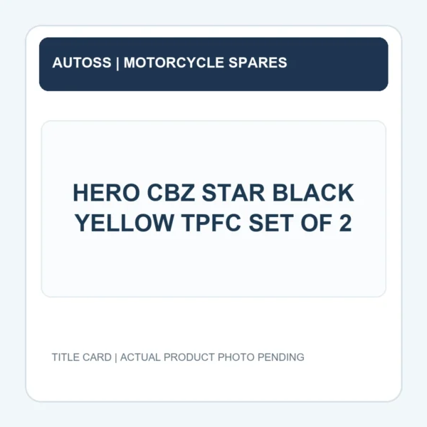 HERO CBZ STAR BLACK YELLOW TPFC SET OF 2 title card; actual product photograph pending