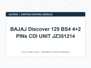 BAJAJ Discover 125 BS4 4+2 PINs CDI UNIT JZ351214 title card; actual product photograph pending