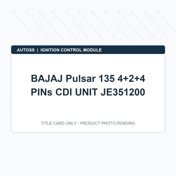 BAJAJ Pulsar 135 4+2+4 PINs CDI UNIT JE351200 title card; actual product photograph pending