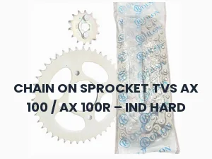CHAIN ON SPROCKET TVS AX 100 / AX 100R - IND HARD
