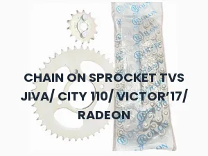 CHAIN ON SPROCKET TVS JIVA/ CITY 110/ VICTOR'17/ RADEON