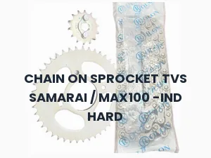 CHAIN ON SPROCKET TVS SAMARAI / MAX100 -IND HARD