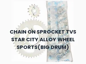 CHAIN ON SPROCKET TVS STAR CITY ALLOY WHEEL SPORTS(BIG DRUM)
