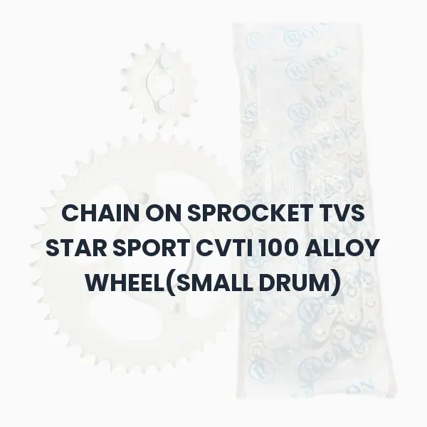 CHAIN ON SPROCKET TVS STAR SPORT CVTI 100 ALLOY WHEEL(SMALL DRUM) CHAIN ON SPROCKET TVS STAR SPORT CVTI 100 ALLOY WHEEL(SMALL DRUM) Aftermarket Spare Part