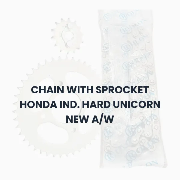 CHAIN WITH SPROCKET HONDA IND. HARD UNICORN NEW A/W CHAIN WITH SPROCKET HONDA IND. HARD UNICORN NEW A/W Aftermarket Spare Part