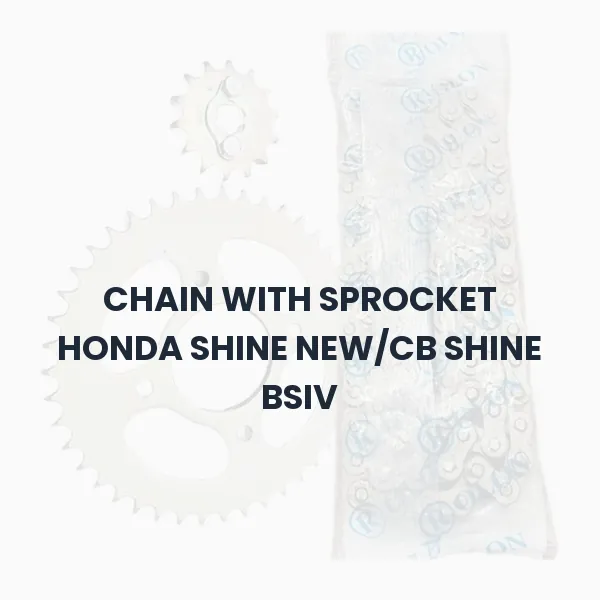 CHAIN WITH SPROCKET HONDA SHINE NEW/CB SHINE BSIV CHAIN WITH SPROCKET HONDA SHINE NEW/CB SHINE BSIV Aftermarket Spare Part