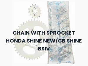 CHAIN WITH SPROCKET HONDA SHINE NEW/CB SHINE BSIV