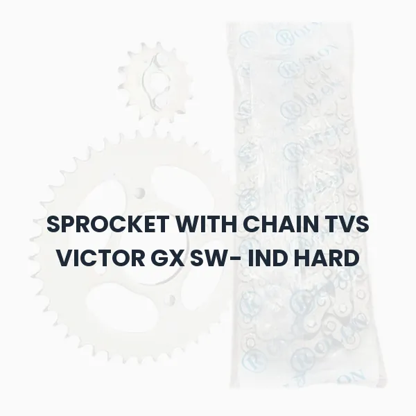 SPROCKET WITH CHAIN TVS VICTOR GX SW- IND HARD SPROCKET WITH CHAIN TVS VICTOR GX SW- IND HARD Aftermarket Spare Part