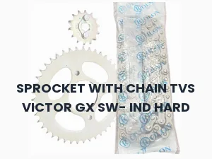 SPROCKET WITH CHAIN TVS VICTOR GX SW- IND HARD