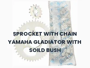 SPROCKET WITH CHAIN YAMAHA GLADIATOR WITH SOILD BUSH