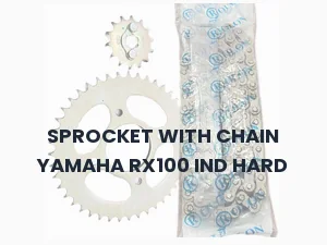 SPROCKET WITH CHAIN YAMAHA RX100 IND HARD