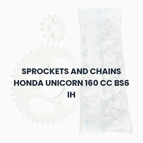 SPROCKETS AND CHAINS HONDA UNICORN 160 CC BS6 IH SPROCKETS AND CHAINS HONDA UNICORN 160 CC BS6 IH Aftermarket Spare Part