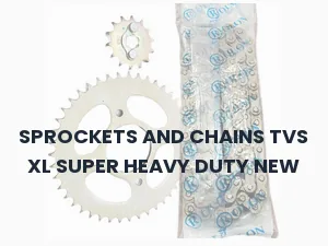 SPROCKETS AND CHAINS TVS XL SUPER HEAVY DUTY NEW